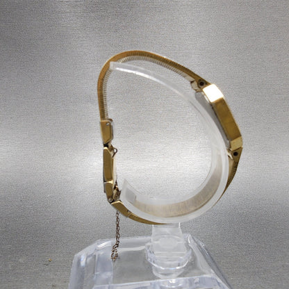 Seiko Watch Women 20mm Champagne Dial Gold Tone Octagon 23205889 New Battery8