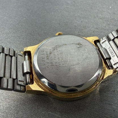 Seiko Watch Women 28mm Champagne Dial Gold Tone Round 5y91-6010 New Battery VTG9