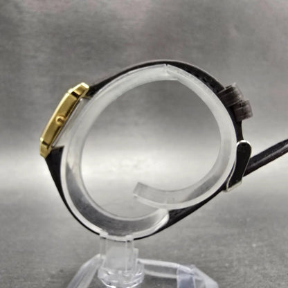 Citizen Eco-Drive Tank Watch Women 18mm Champagne Dial Gold Tone Rectangle Runs10