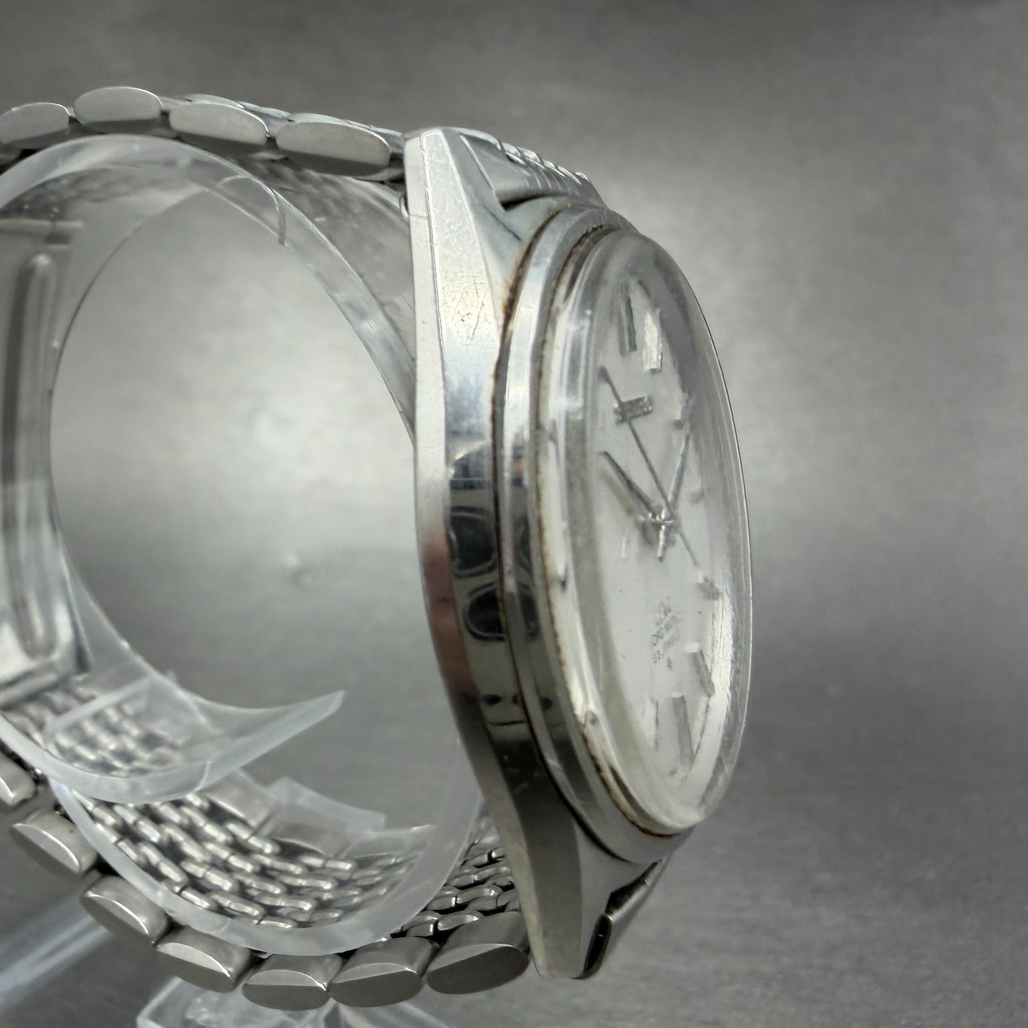 Seiko Lord Matic Watch Men 36mm Silver Dial Silver Tone Round 5601-9000 PARTS4