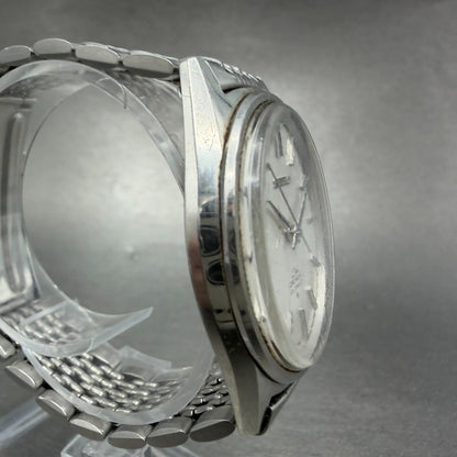 Seiko Lord Matic Watch Men 36mm Silver Dial Silver Tone Round 5601-9000 PARTS4