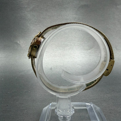 Armitron Deaville Watch Women 19mm Champagne Dial Gold Tone Oval New Battery6