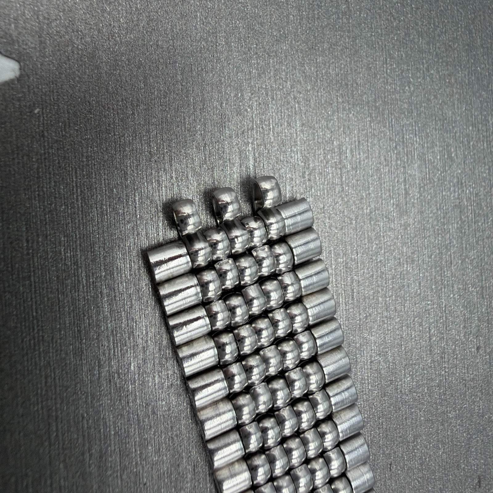 Seiko Beads Of Rice Bracelet 18mm Stainless Steel Japan Vintage NO ENDLINKS13