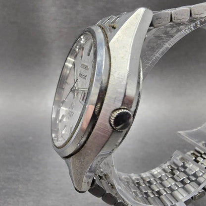 Seiko Motorcraft SQ 4004 Watch Men 36mm Silver Dial Steel Daydate 4633-8029 PART3