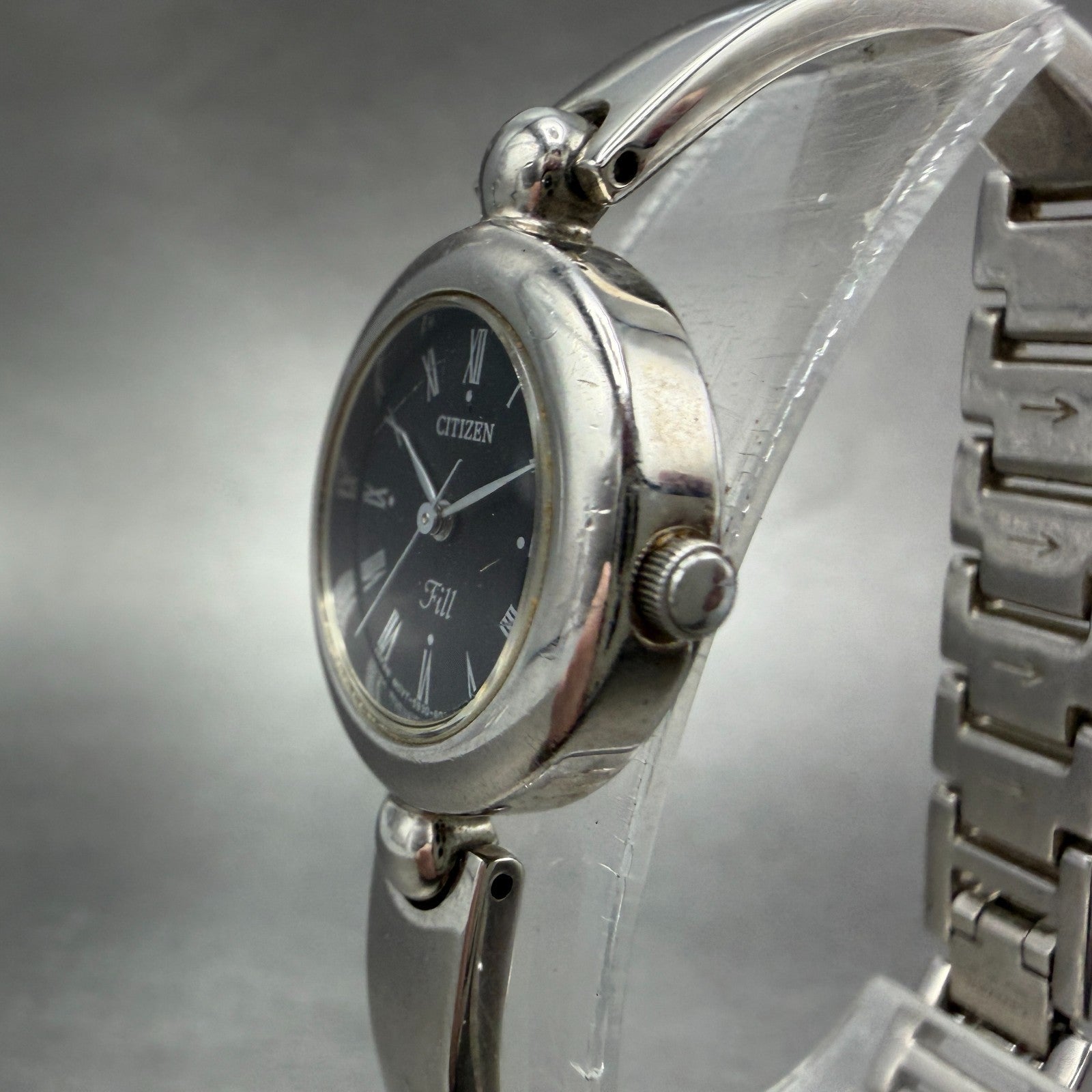 Citizen Fill Watch Women 22mm Black Dial Silver Tone Round 5930-S013852 New Batt2