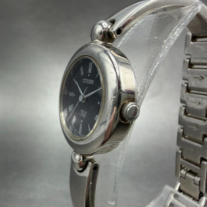Citizen Fill Watch Women 22mm Black Dial Silver Tone Round 5930-S013852 New Batt2
