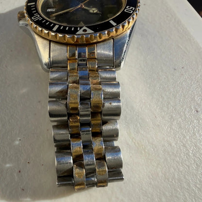 Tag Heuer Professional 200 Watch Men 38mm Black Dial Two Tone Date 980.020B PART5