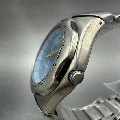 Ripcurl Dive Watch Men 40mm Blue Dial Steel Date Round  New Battery2