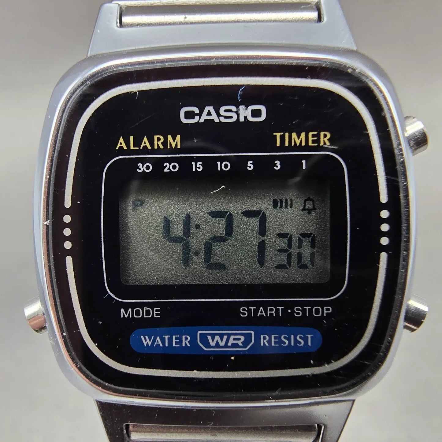 Casio Digital Watch Women 25mm Silver Alarm Chronograph Daydate LA670W New Batt1