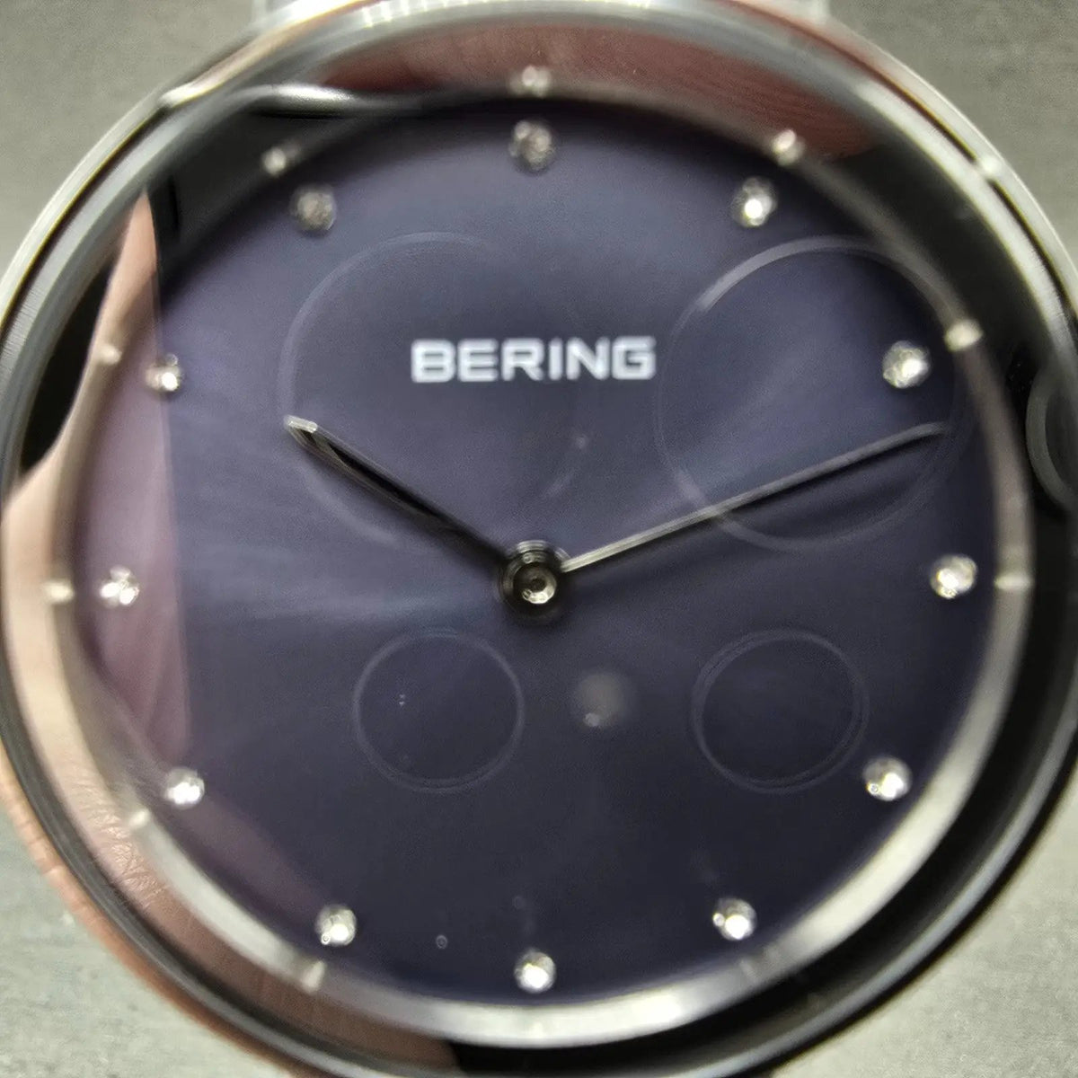 Bering Classic Watch Women 31mm Purple Dial Silver Purple Mesh Band Round Works3
