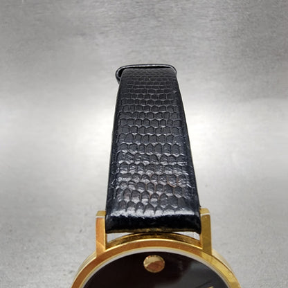 Movado Museum Watch 31mm Women Black Dial Gold Tone Round 87.45.882 New Batt ABC4