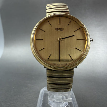 Seiko Watch Men 34mm Gold Dial Gold Tone Round 2620-0040 PARTS Vintage6