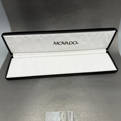 Movado Museum Watch Men 32mm Black Dial Black Tone Round 84.C6.880 New Battery13