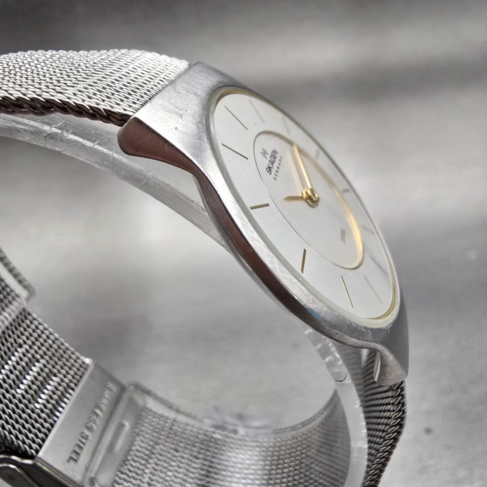 Skagen Watch Women 28mm Silver Dial Silver Tone Round 233SGSC New Batt G3