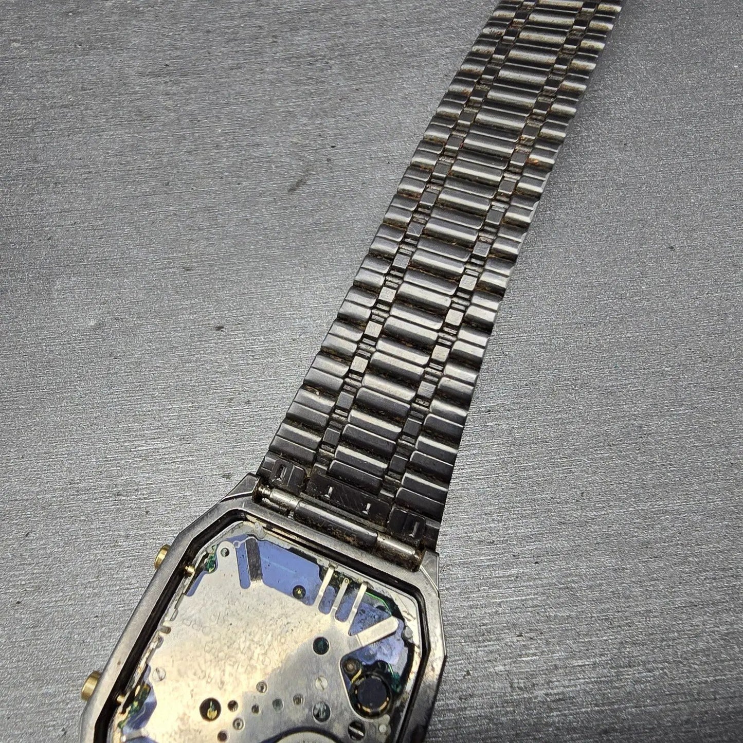 Seiko Watch Men 29mm Black Analog Digital Alarm Chronograph H601 PARTS Vintage11