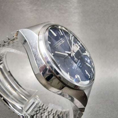 Seiko SQ 3003 Watch Men 37mm Blue Dial Silver Tone Daydate 08488038 New Battery3