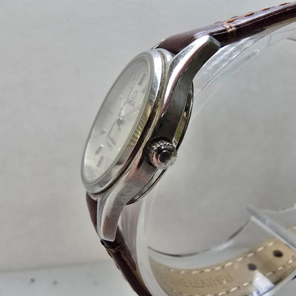 Omega Seamaster Watch Women 23mm Silver Dial Steel Date Round 1380 New Battery2