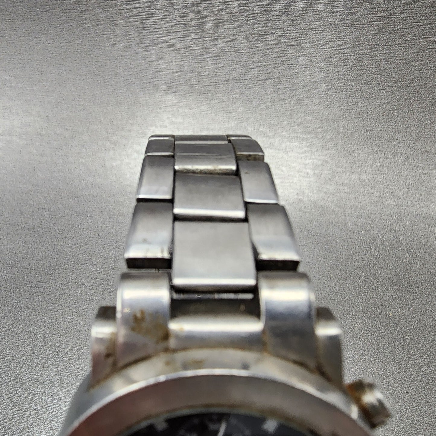 Citizen Chronograph Watch Men 37mm Black Dial Steel Date Round 0510S75438 PARTS5
