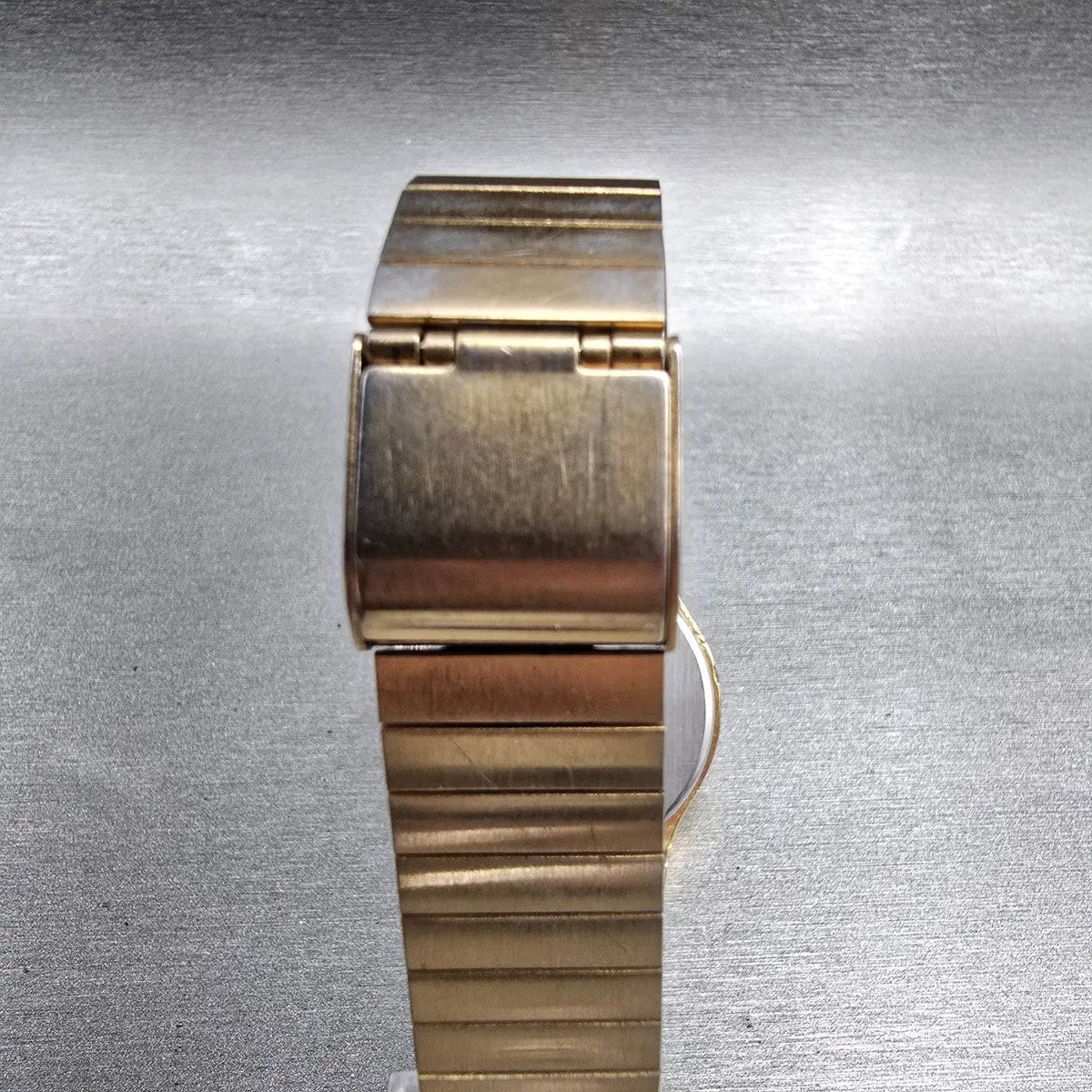 Seiko Watch Men 32mm Brown Dial Gold Tone Round 5Y31-8000 New Battery Vintage7