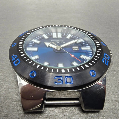 Invicta Pro Diver Watch Men 52mm Blue Dial Silver Tone Date 23482 New Battery2