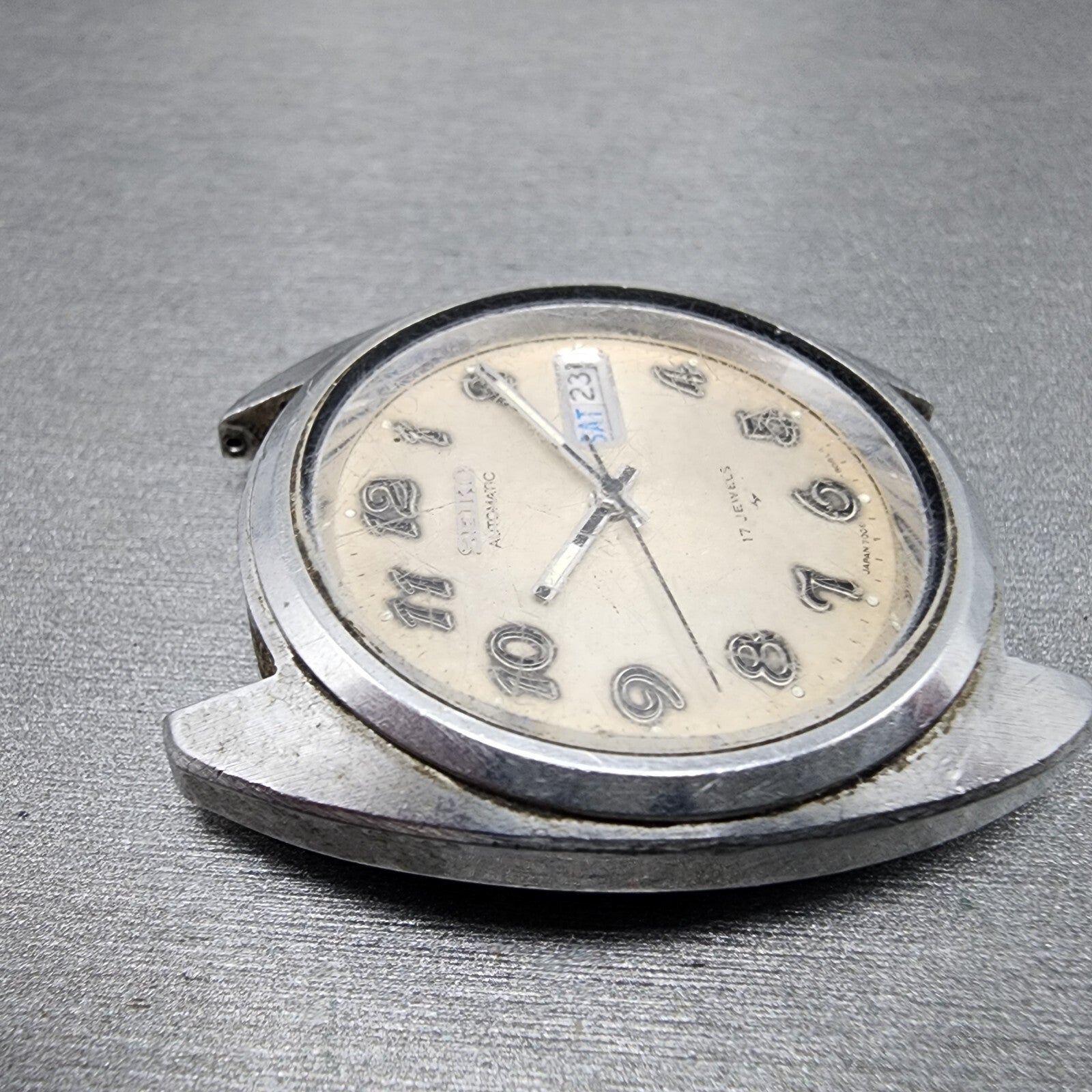 Seiko Automatic Watch Men 38mm White Dial Silver Tone Daydate 70098088 PARTS4