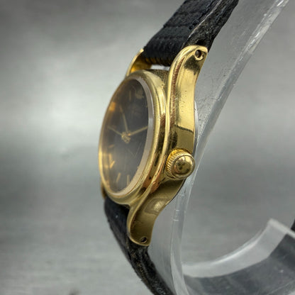 Seiko Watch Women 20mm Black Dial Gold Tone Round Vintage 2y01-0a10 New Battery2