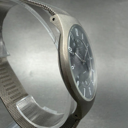 Skagen Watch Men 37mm Gray Dial Titanium Date 233XLTTM Mesh Band New Battery ABC3
