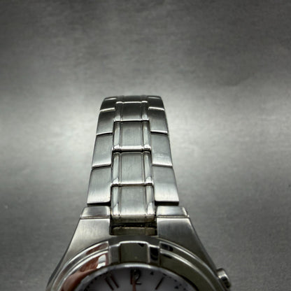 Casio Waveceptor Watch Women 30mm White Dial Silver Tone Round LWQ-150 Runs4