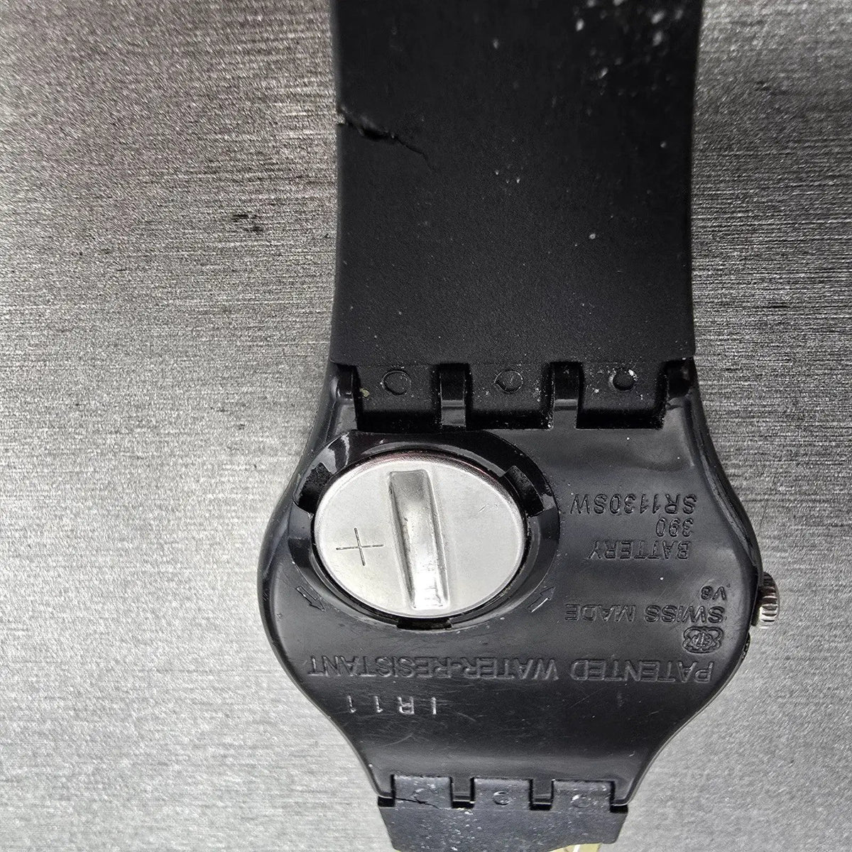 Swatch 1920 Watch Men 34mm Black Dial Black Case Round GB275 New Battery READ13