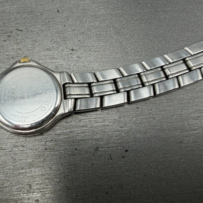 Movado Museum Watch Women 24mm Black Dial Two Tone Round READ!!!! 81-E3-828 Runs19