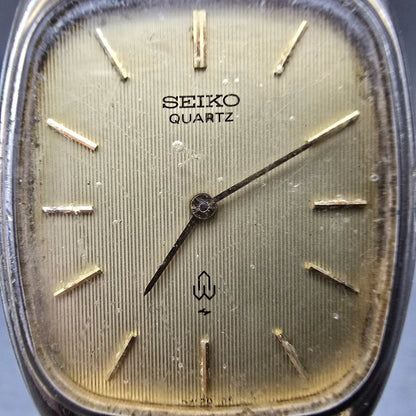 Seiko Watch Men 29mm Champagne Dial Gold Tone 2620-5360 Rectangle PARTS Vintage2
