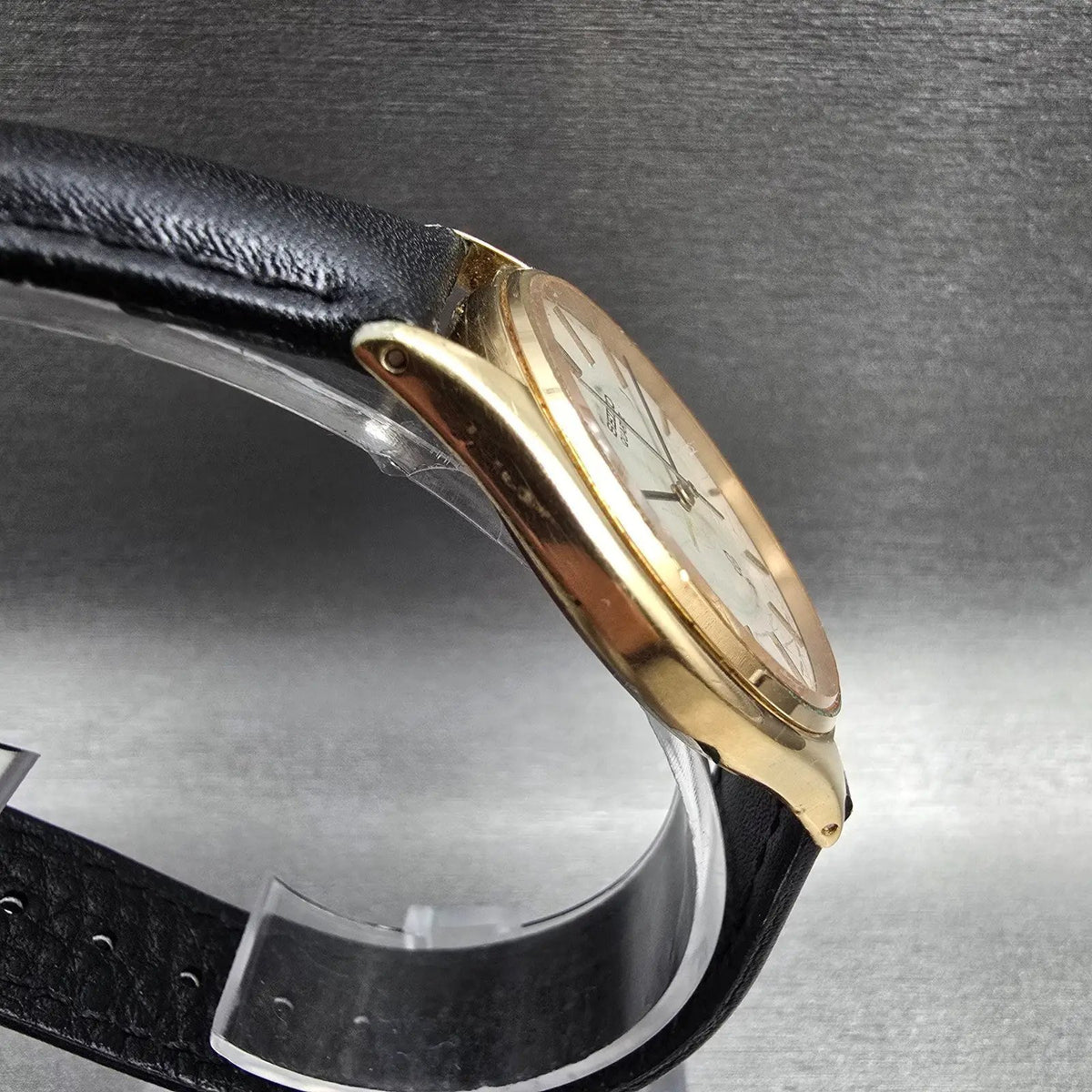 Seiko Watch Men 33mm Ivory Dial Gold Tone Round 7830-8030 New Battery Vintage3