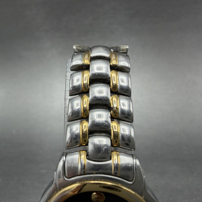 Movado Museum Watch Women 26mm Black Dial Two Tone Round NO CRYSTAL! 81-E4-98384