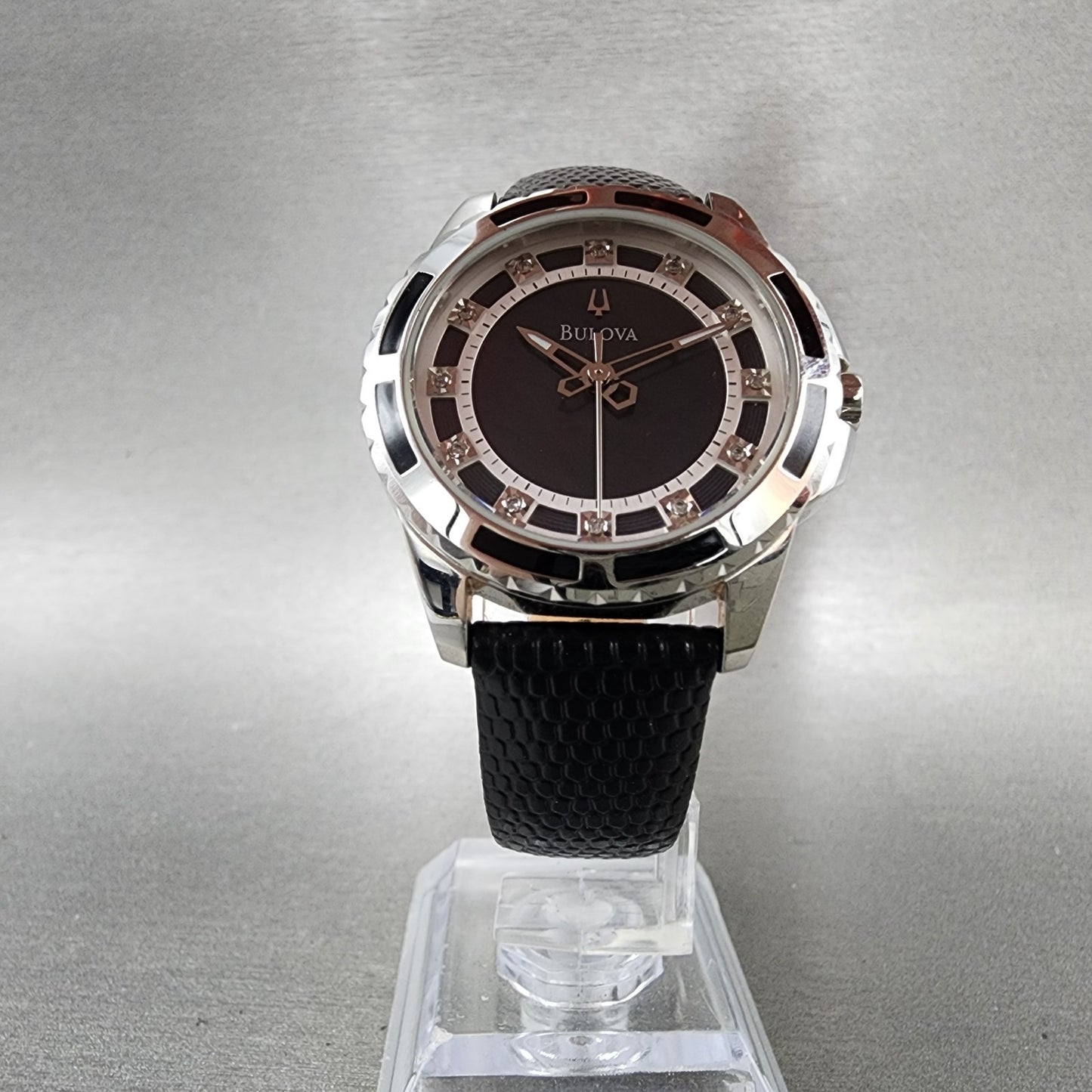 Bulova Watch Women 32mm MOP Dial Silver Tone Round 98P118 New Battery5