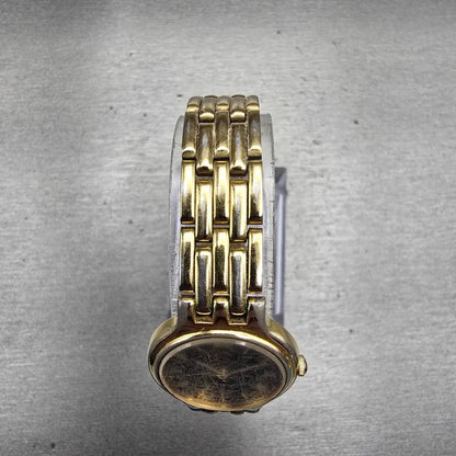 Seiko Watch Women 22mm Black Dial Gold Tone Round 1N00-0A99 New Battery Vintage4