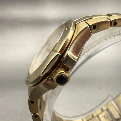 Seiko Coutura Watch Women 26mm MOP Dial Gold Tone Date Round 7N82-0CA0 New Batt2