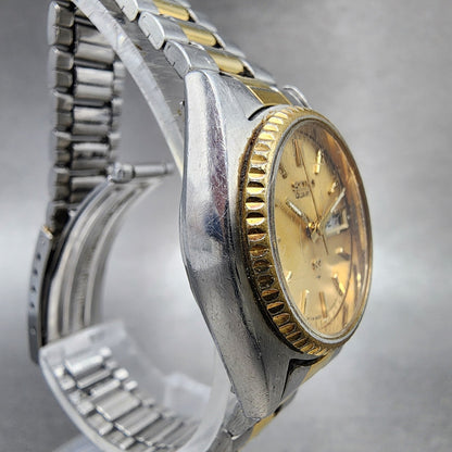 Seiko SQ Watch Women 24mm Champagne Dial Two Tone Daydate 85230050 New Battery3