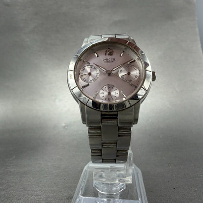 Citizen Wicca Watch Women 30mm Silver Dial Silver Tone Round 6329-S004942 NewBat5