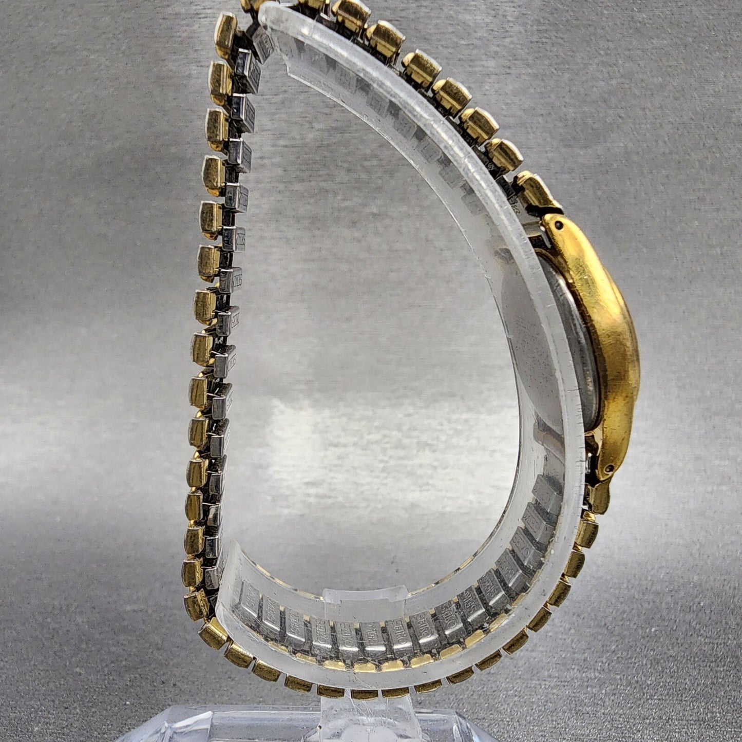 VTG Seiko Watch Women 20mm Gold Dial Gold Tone Round 1N010E19 New Battery9
