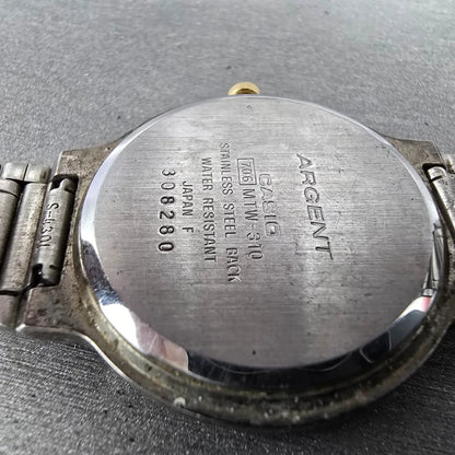 Casio Argent Watch 33mm Champagne Dial Two Tone Round MTW-310 PARTS10