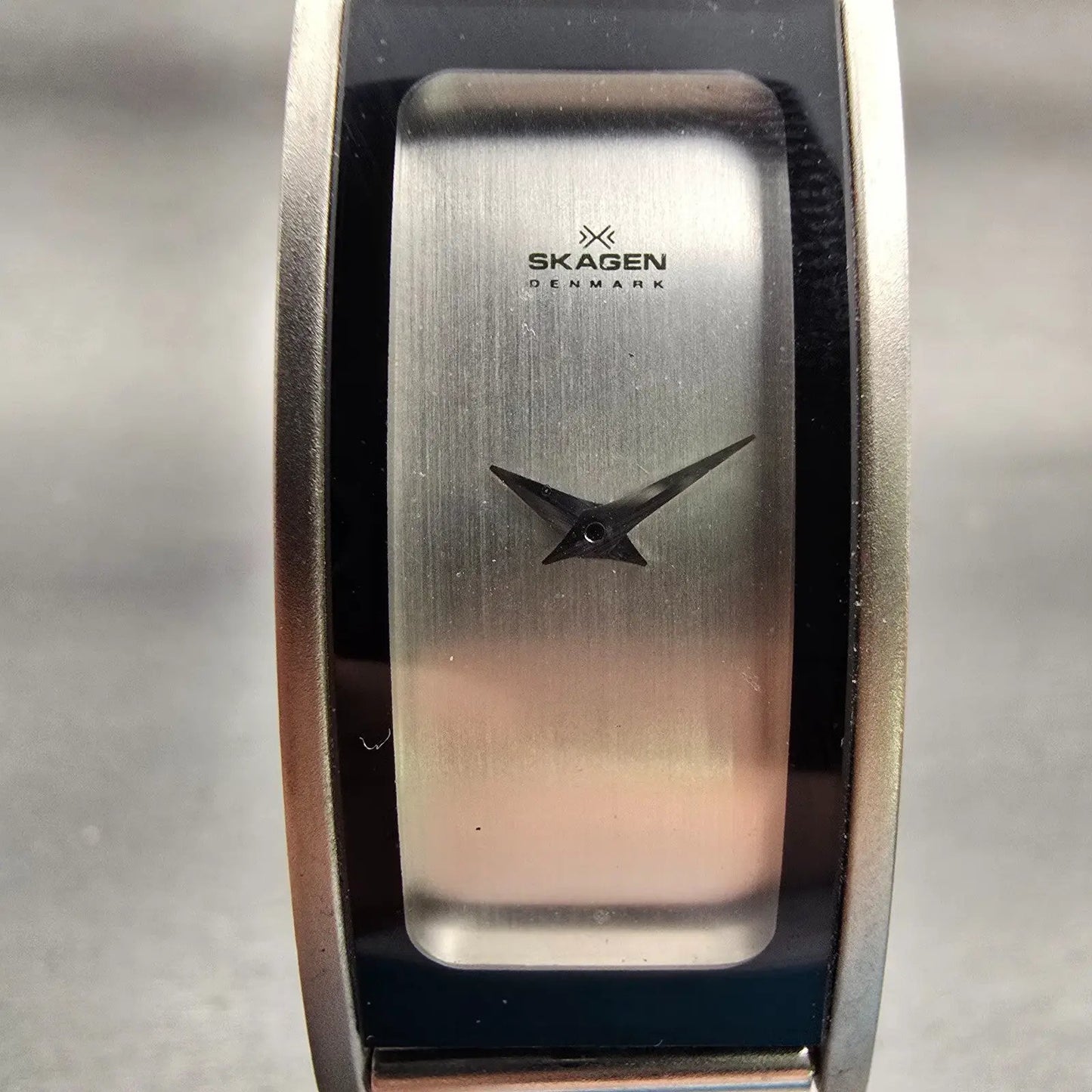Skagen Denmark Watch Women 20mm Silver Dial Two Tone Rectangle 2SSS New Battery1