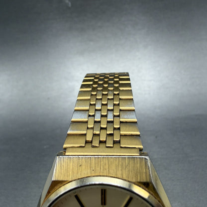 Citizen CQ Watch Men 35mm Champagne Dial Gold Tone Daydate 6101-S16903 NewBat BC4