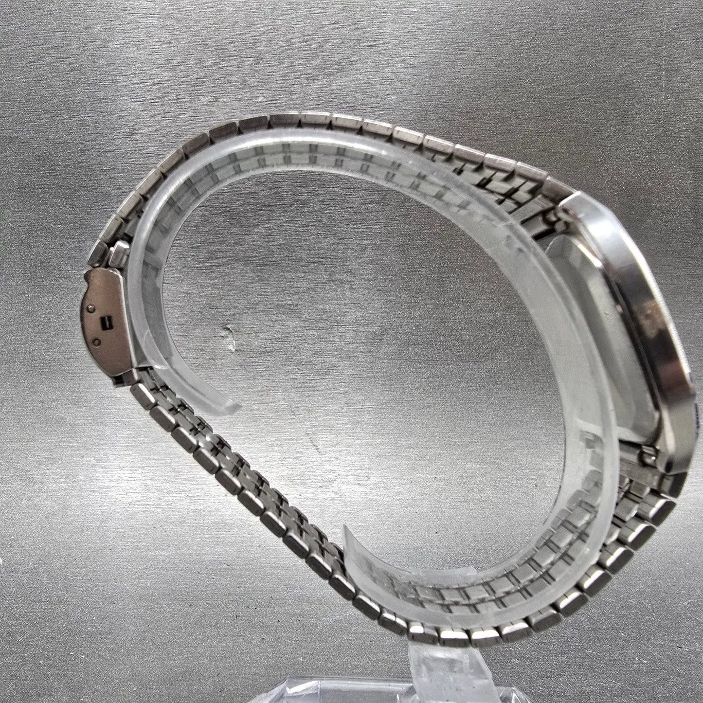 Seiko Tank Watch Men 31mm Silver Dial Silver Tone Rectangle 2621-5180 New Batt9