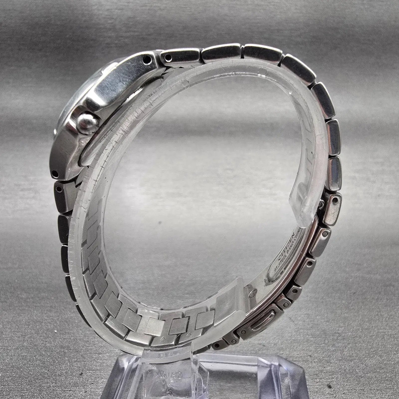 Citizen Eco-Drive Watch Women 25mm Gray Dial Silver Daydate E001-K17580 Works6