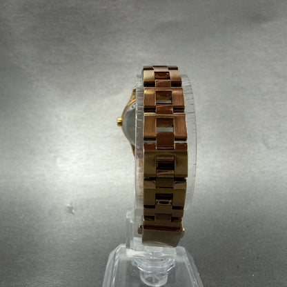 Seiko Lukia Solar Watch Women 27mm White Dial  Rose Gold Date 1B22-0AS0 Runs7