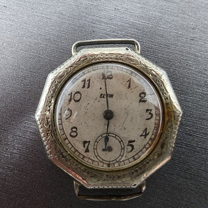 Elgin Grade 430 Watch Unisex 29mm White Dial Silver Tone Manual Wind PARTS