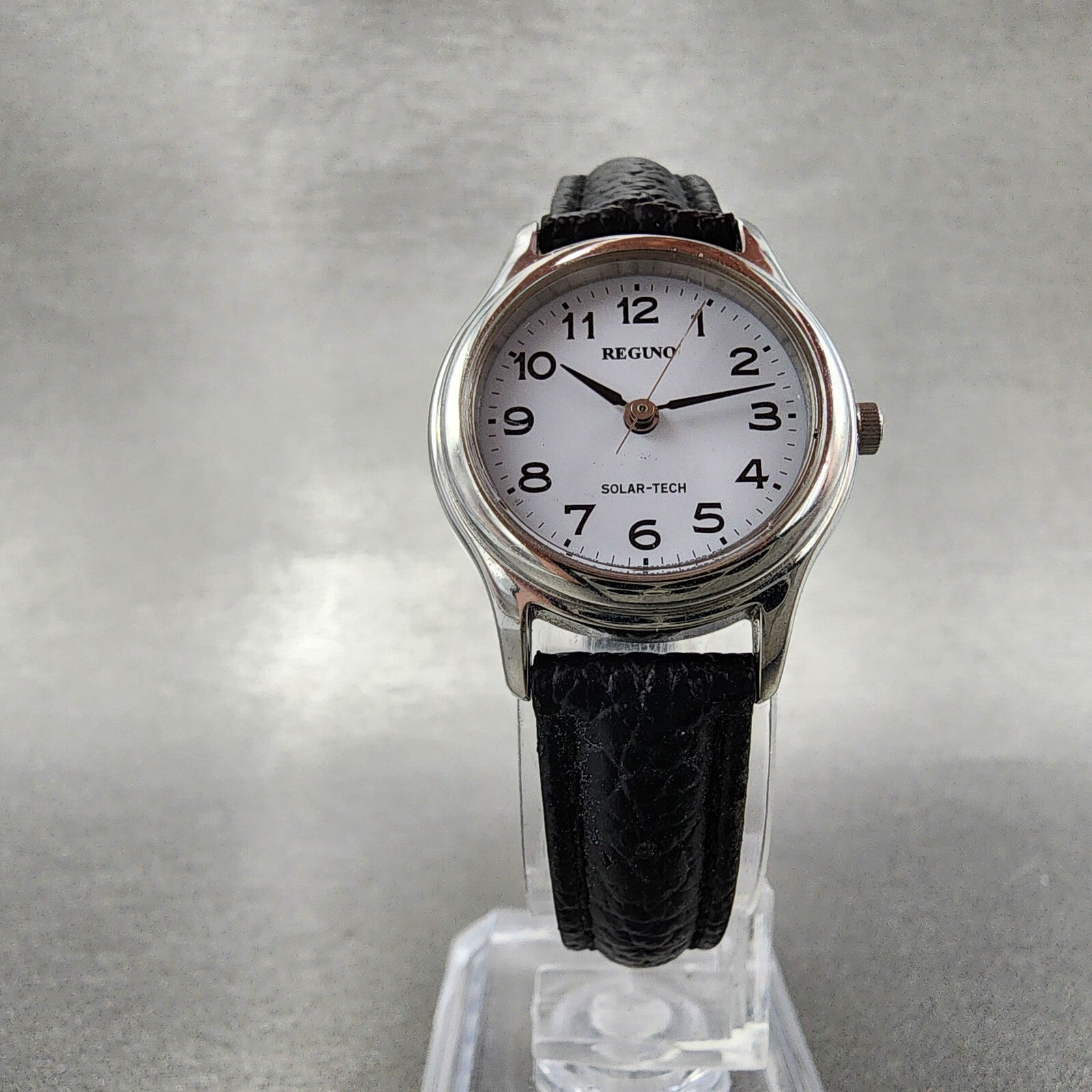 Citizen Reguno Watch Women 24mm White Dial Silver Tone Solar Round Runs E031T015