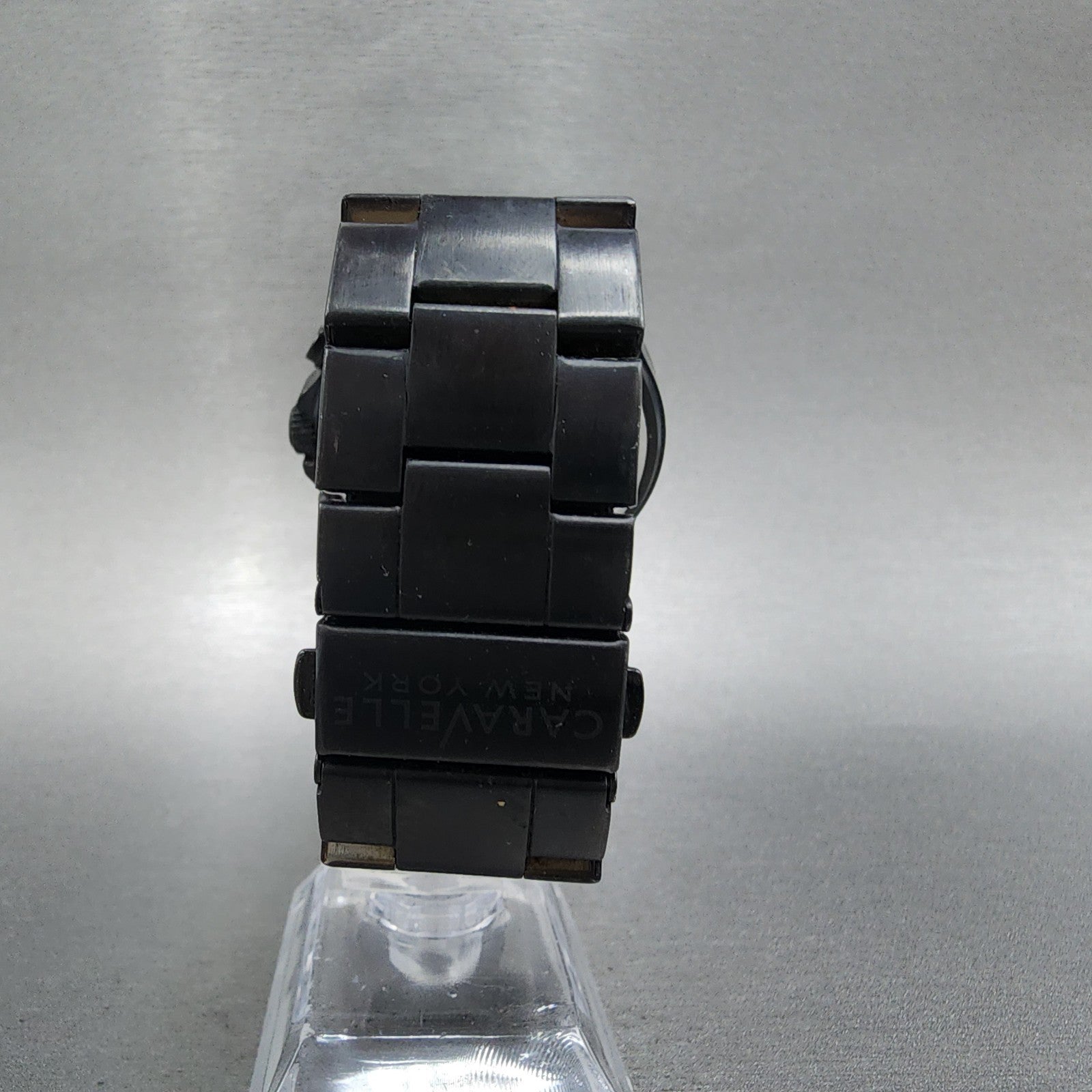 Bulova Caravelle Chronograph Watch Men 44mm Blue Dial Black Tone Round New batt7