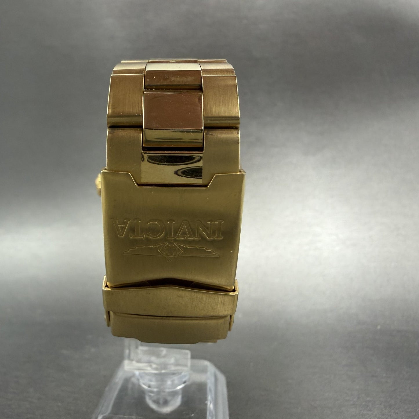 Invicta Dive Watch Men 43mm Champagne Dial Gold Tone Date Round 15032 New Batt7