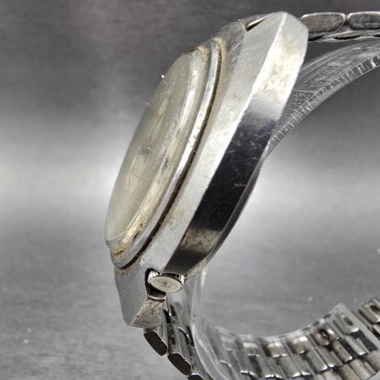 Seiko Electronic EL-370 Watch Men 39mm Silver Dial Steel Daydate 3703-7029 PARTS3